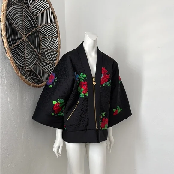 Kenzo Floral Embroidery Quilt Jacket - Picture 3 of 9